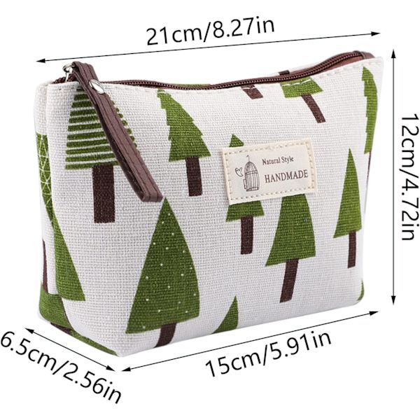 4 kpl Canvas-kosmetiikkakassit, monitoiminen Canvas-matkakassi Toilettkassit Painettu meikkikassit