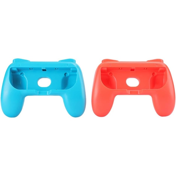 Ergonomisk Spilhåndtag Anti-Slid Kontrol Beskyttelsesetui Holdbart Greb Sæt Velegnet Til Switch (Rød Blå)