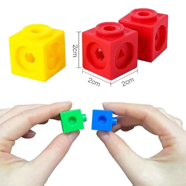 100 st matematikkopplingskuber sammankopplade multilänk räknestaplingsblock barn lärande pedagogiska barnleksaker presenter