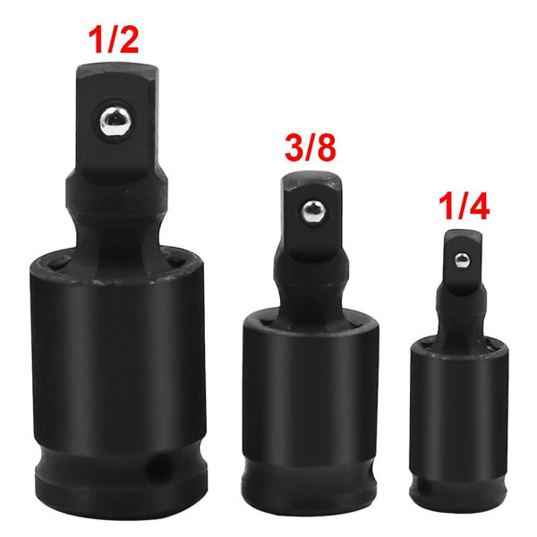 1/4 3/8 1/2 Air Impact Socket Adapter Pneumatisk skiftnyckel Socket Converter Universal Led Hand Reparationsverktyg