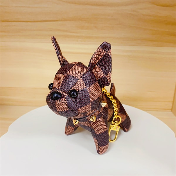 Presbyopi Bulldog Hänge Smycke Biltillbehör Fransk Bulldog Docknyckelring Läder Väska Pony Hänge Smycken Style 6