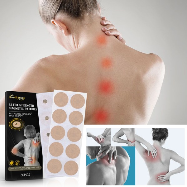 50 pcs Magnetic Acupressure Patches Waterproof Breathable Magnetic Patches for Back, Shoulders, Neck Joints, Elbows, Knees