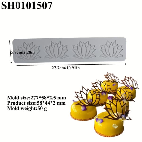 Silikonspetsformar & Blomfondantformar för tårtchokladgodisdekoration 1502