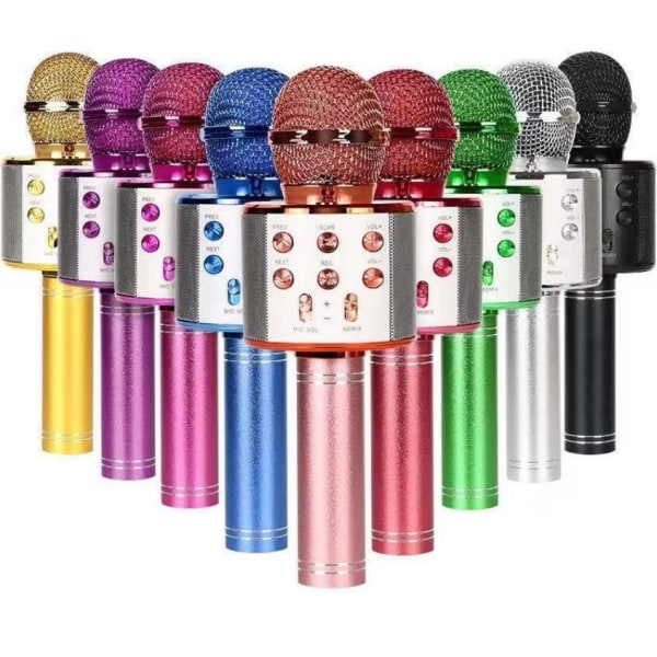 Karaokemikrofoni kaiuttimella ja Bluetoothilla pink 320