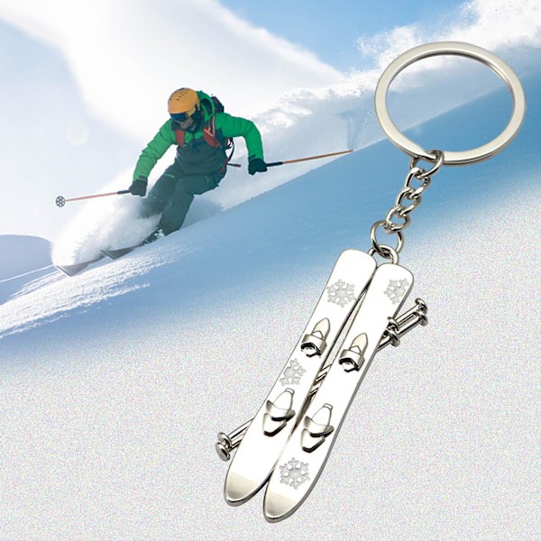 Vintersports Skidnyckelring Snowboardnyckelring Spel Liten present