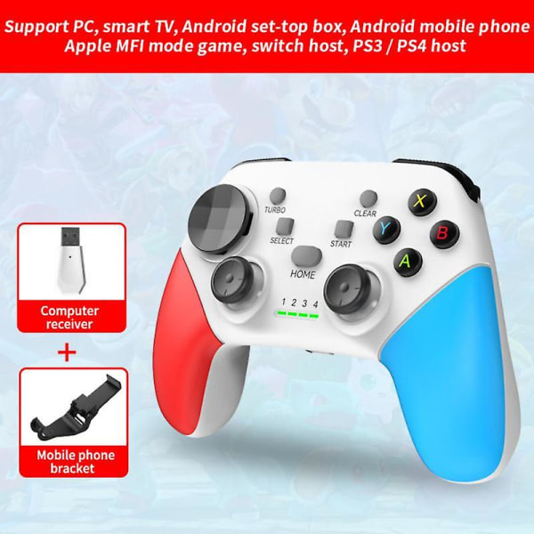 2.4g trådløs gamepad Bluetooth-kompatibel gamepad til switch computer mobiltelefon spil controller