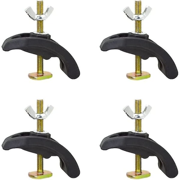 4 stk T-spor Klemme Buet Trykkplate Klemme Justerbar CNC Graveringsmaskin T-spor Hold Ned Klemmer Armatur Festplate Router for T-spor Arbeid