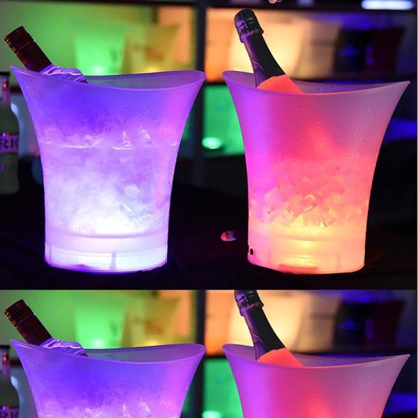 LED-jääkauha, led-samppanja-ämpäri, 5L LED-jääkauha, samppanjan  jäähdyttämiseen 0b50 | Fyndiq