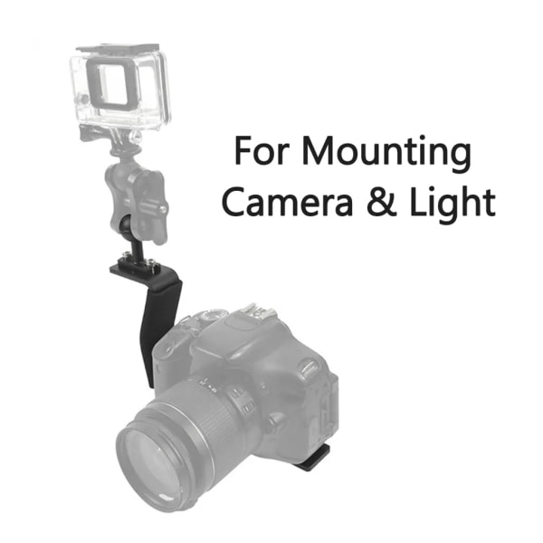 Aluminiumlegering Diver Grip Undervattenskamera Monteringsram Fotografering Board Hållare med kula för DSLR SLR digitalkamera