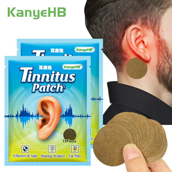 pakke med 12 tinnitusplastre til lindring af tinnitus
