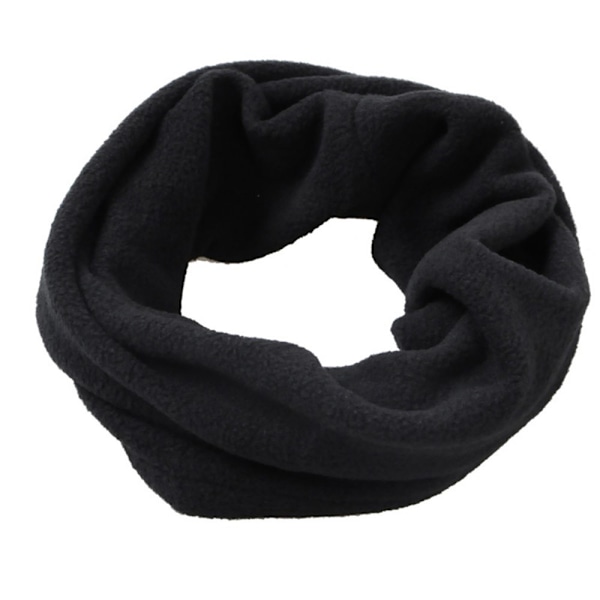 Skjerf, Halsvarmer, fleece, snøring, Svart