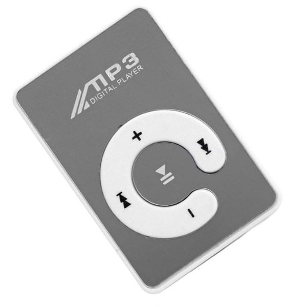 Plastspegelklämma USB MP3-spelare Bärbar musikmediastöd White