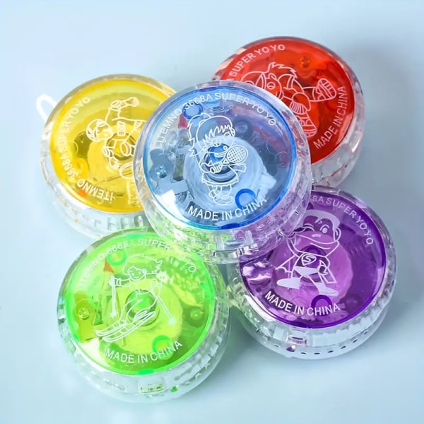 5 st Luminous Yo-yo Bollar - Ljusa Färger, Lätt att Spela - Färgglad Variation för Jul