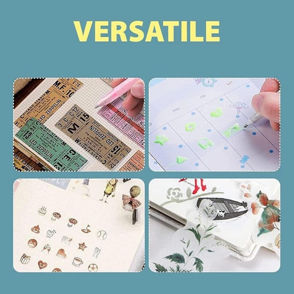 6 st självhäftande limstiftar, snabbtorkande limstift för scrapbooking, flytande limstift för hantverkstyg, färgglada snabbtorkande-WELLNGS_xx