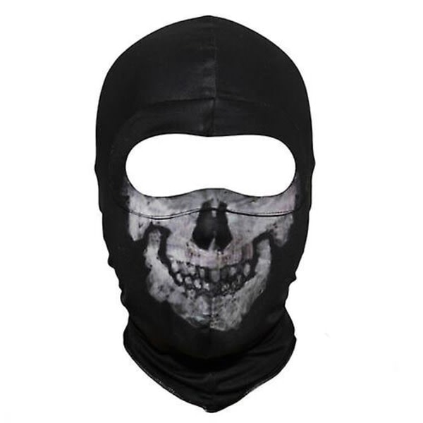 Spøgelsesmaske Balaclava Vinterhjelm Skelet Halloween Rekvisitter Cosplay