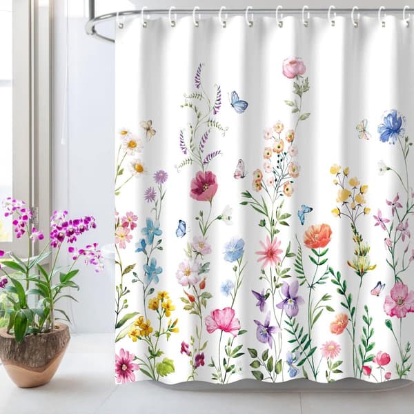 Duschdraperi Anti Mögel 180x200cm Med Vikter Och Ringar Vattentätt Premium kleur