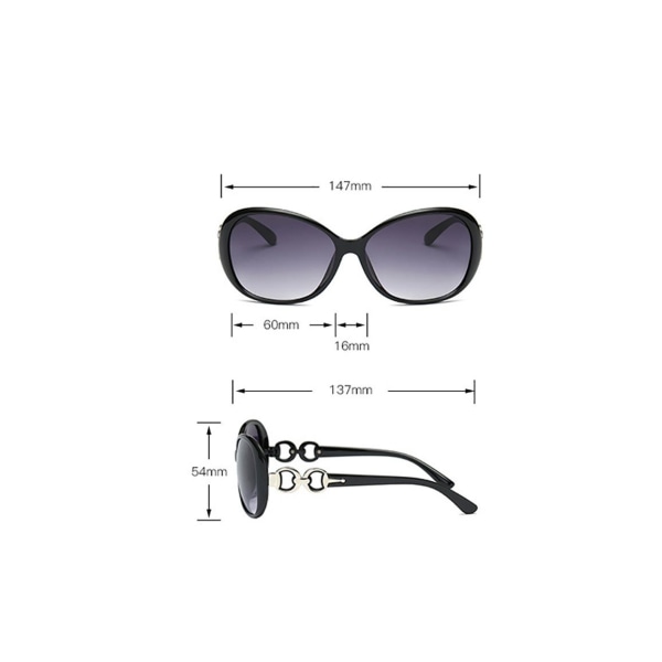 Store kvinnesolbriller, polariserte solbriller for kvinner, solbriller