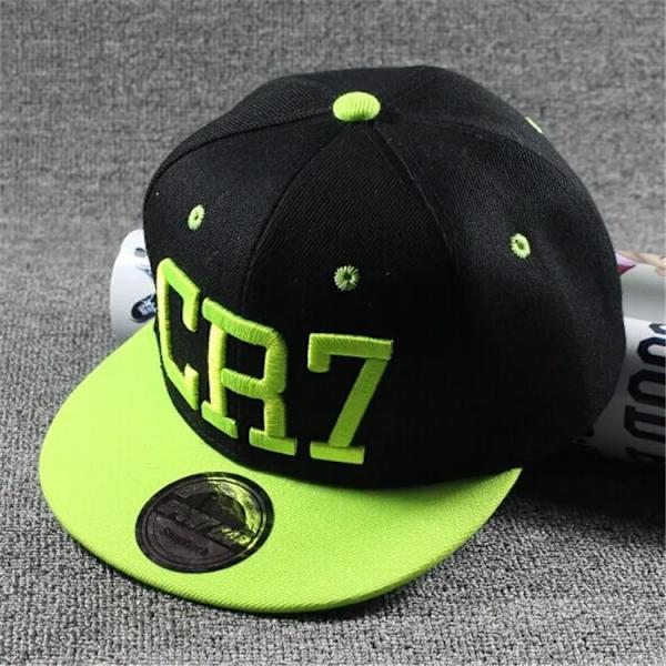 Uusi muoti lapset Ronaldo Cr7 Neymar Njr lippalakki hattu pojat tytöt lapset Messi Snapback hatut Hip Hop lippikset Gorras green CR7