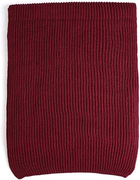 Varm Vinterhalsduk för Dam, Vindtät, Köldtålig, Lång Rutig Bordeaux 170x30cm