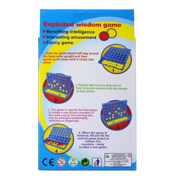 Neljä rivissä (matkapeli) multifärg multicolor