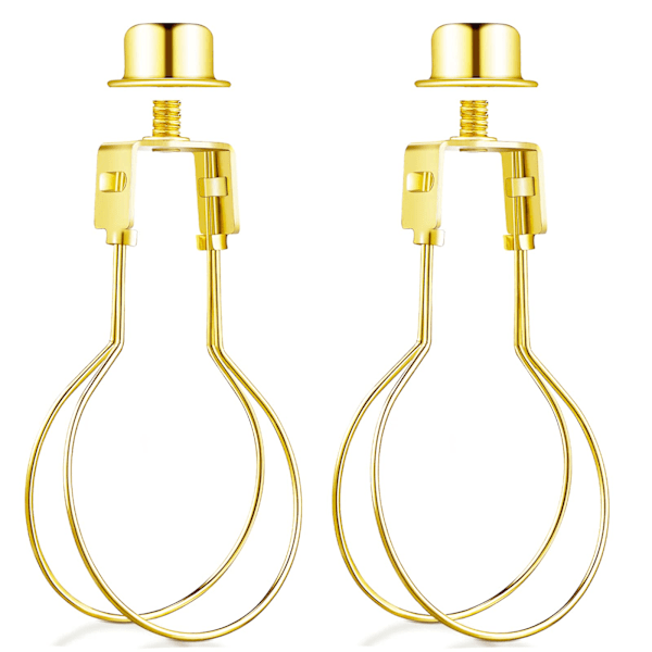 Lamp shade harp holder adapter kit - 2 Pack (Gold)