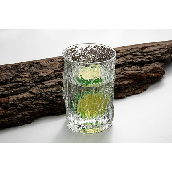 Tremønster høyballglass drikkeglass sett med 6 - Gammeldags vintage drikkeglasssett - for brus, juice, øl og