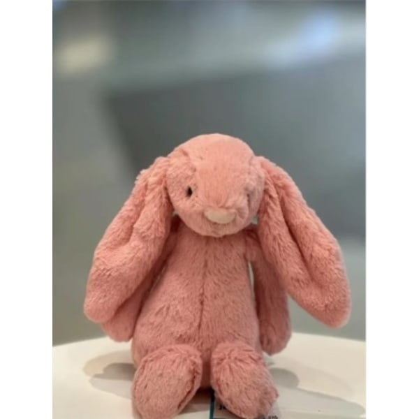 Original Jellycat stor Bonnie kanin dukke sød kanin dukke til børn baby beroligende plys legetøj gave Mørk pink kanin Dark pink bunny 51CM