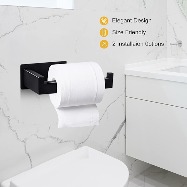 Selvklæbende Toiletpapirholder Rustfrit Stål Til Badeværelse Og Køkken