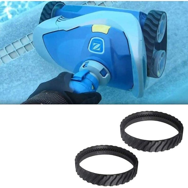 4 erstatningsspor Svart bassengrenser Dekksporet hjul R0526100 Kompatibel med Zodiac Baracuda Mx6/mx8 Nedgravd bassengrenser
