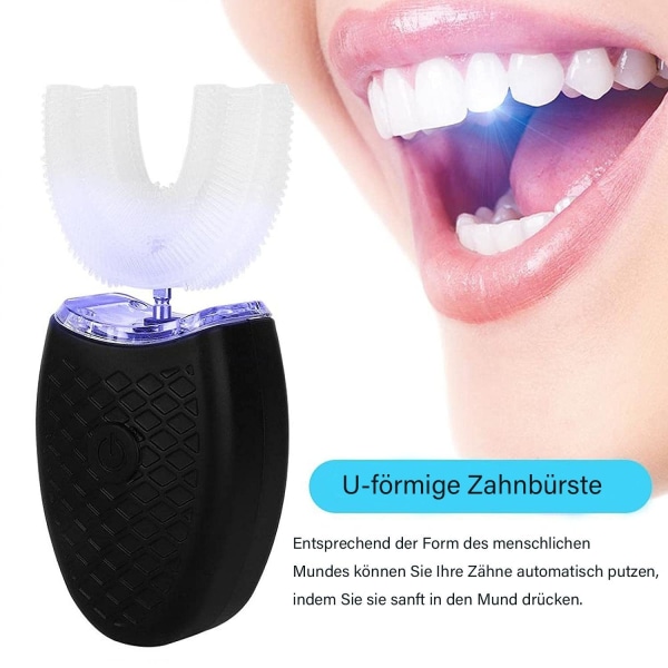 Elektrisk tannbørste, U-formet tannbørste, automatisk rengjøring