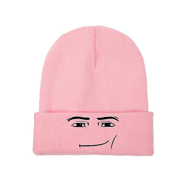 Roblox Face Knitting Strikkede Hue Hatte Skullies Beanies Cap Bløde Hætte Hatte Vinter Varme [DB] 2