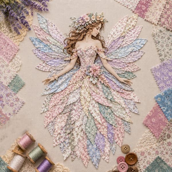 Eventyr lappeteppe DIY dekorasjonssett premium stoffsett A As shown in the figure