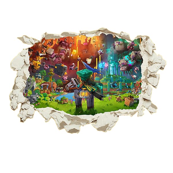Minecraft väggdekaler vardagsrum barnrum dekoration PVC-dekaler_xx