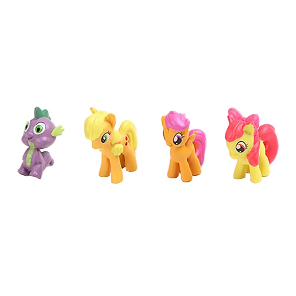 12 pcs/ set e Pony Action Figures Rainbow Horse Unicorn toy