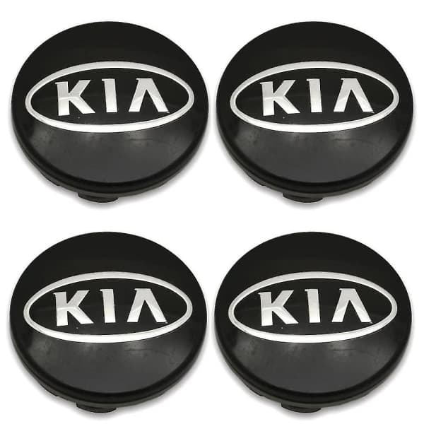 Sorte Kia hjulkapsler 60mm 4 stk. til picanto, rio, forte, ev, soul, ceed