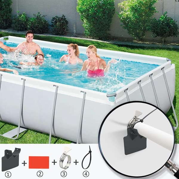 Plastslangklämmor för pool, slanguppskydd mot veck_xx