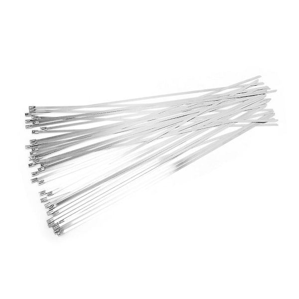 Rustfritt stål kabelbinder metall selvlåsende glidelås bånd 4,6 * 450 mm 20