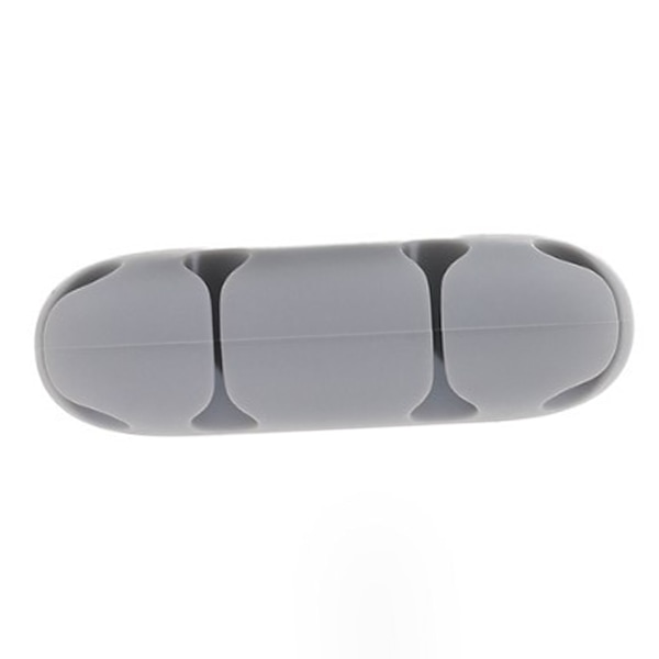 Multifunktionel desktop datakabel musekabel organizer silikone pasta opladerkabelholder spænde grå (medium størrelse)