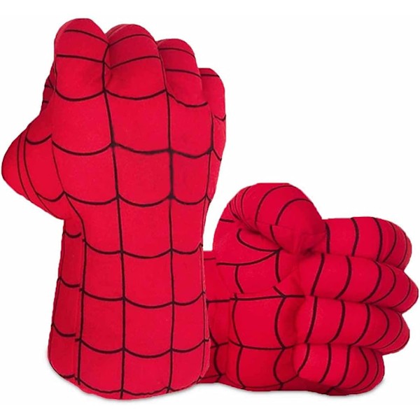 Plush-Handskar för Barn Plysch Leksakshänder Mjuka Plysch Handskar Cosplay för Pojke Flicka Jul Halloween Födelsedagspresent, Medium, Röd-d Red-d