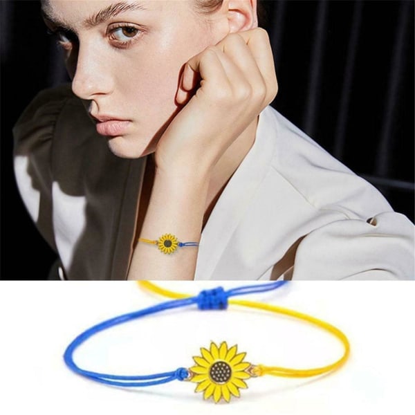 2022 Support Ukraine Ukrainsk Flag Justerbar Surfer Armbånd