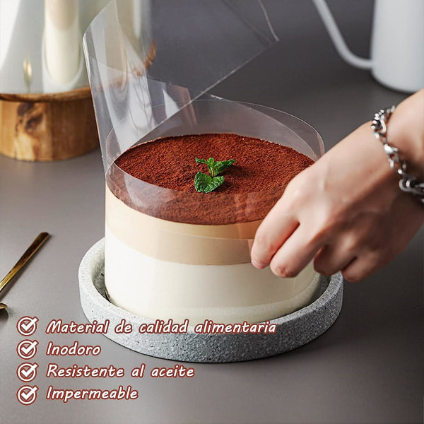 12cm X 10m Kakekantfilm Klar Acetat For Kakedekorering Sjokolademousse Kaker Dessertringer