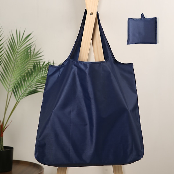 Gjenbrukbare Handleposer, 6-pakning, Foldbare Tote-poser for Kvinner med Lomme, Stor Størrelse, 50 lbs, Maskinvaskbar Polyester, Holdbare Orange/Brown/Navy