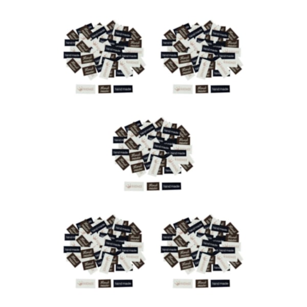 1/2/3/5 100x Käsinkirjoitetut englanninkieliset merkit T tagit kangas DIY Vaatteet Käsinkirjoitettu kruunun tulostus 120 kpl Handmade Crown Print 120 Pcs 5 Sets