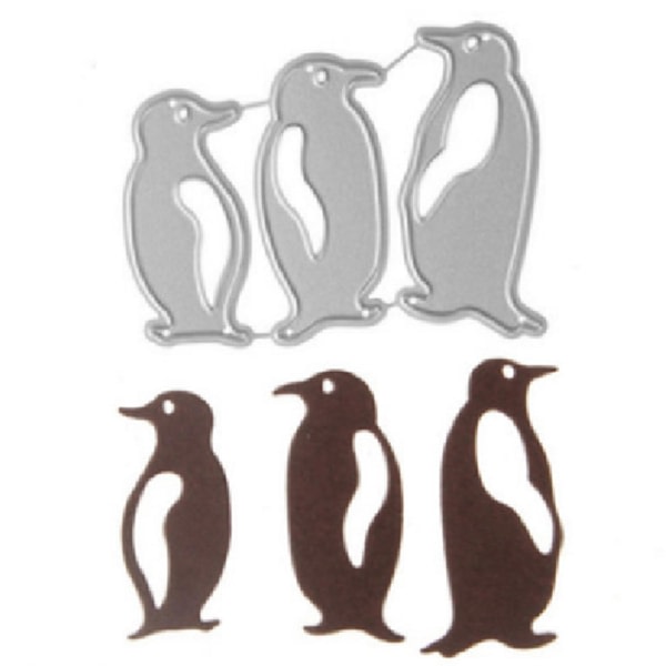 Pingviner Metal Skæring Dies Stencil Scrapbooking Gør-det-selv Album Stempel Papir Kort Til Håndlavede Lykønskningskort Prægning Decor