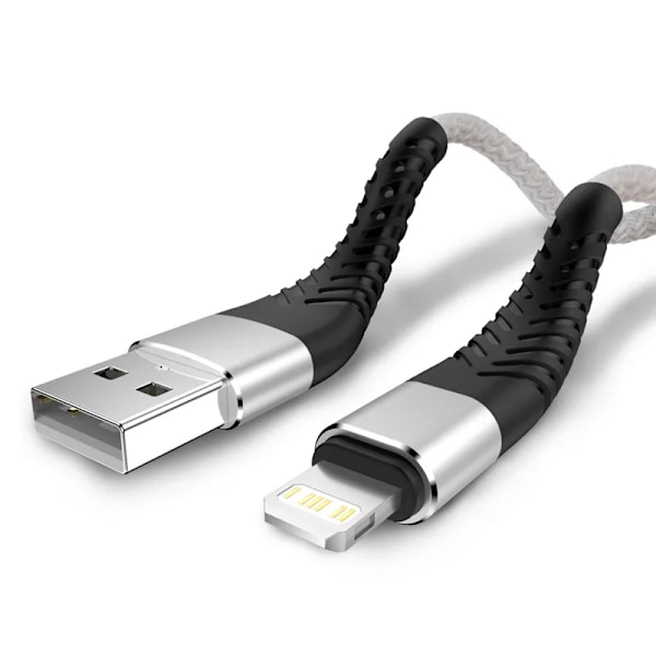 USB-kaapeli iPhone 11 12 13 14 Pro X XS Max 6 7 8 Plus SE Apple iPad:lle Nopea Latauskaapeli Alkuperäinen Matkapuhelinlaturi Datakaapeli 3m VALKOINEN WHITE 2 m