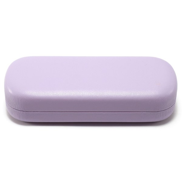 Hård väska, PU-läder glasögonfodral, bärbar skydd Purple