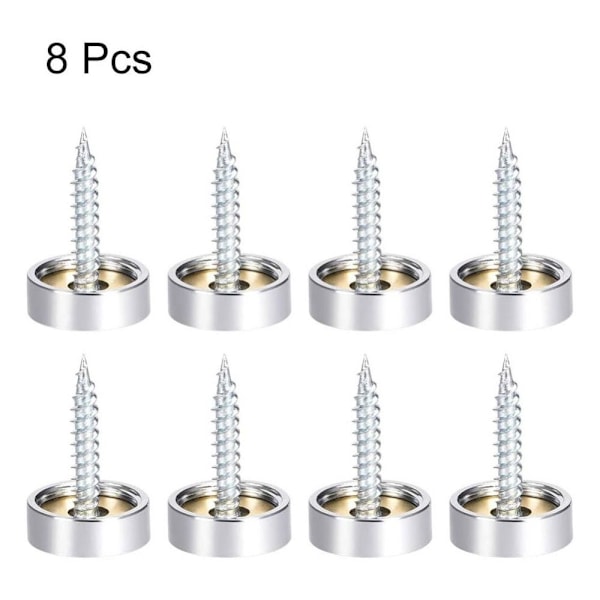 8 Stk Speilskruer Dekorativ Hette 16MM 16mm