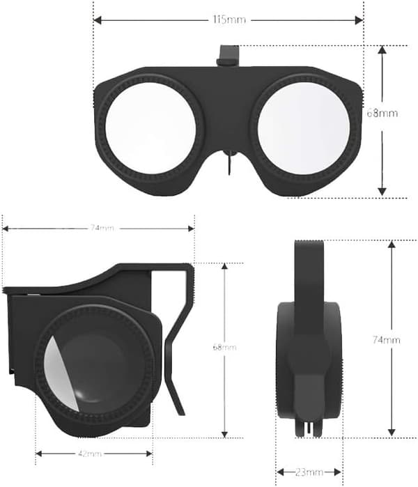 2 stk. sorte foldbare VR-briller boks storm virtual reality magic mirror_xx