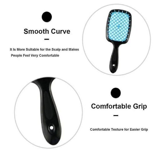 Fhi Heat Unbrush Wet & Dry Vented Detangling Hair Brush-w Black