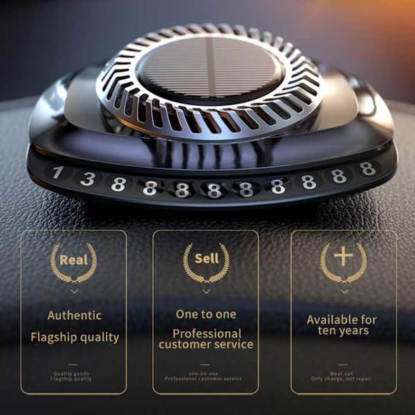 Solar Bil Luftfrisker Roterende Kreative Bil Duft Luftfrisker Parkeringsnummer Design Auto Rotation Parfume Renere Bil Dashboard Tilbehør